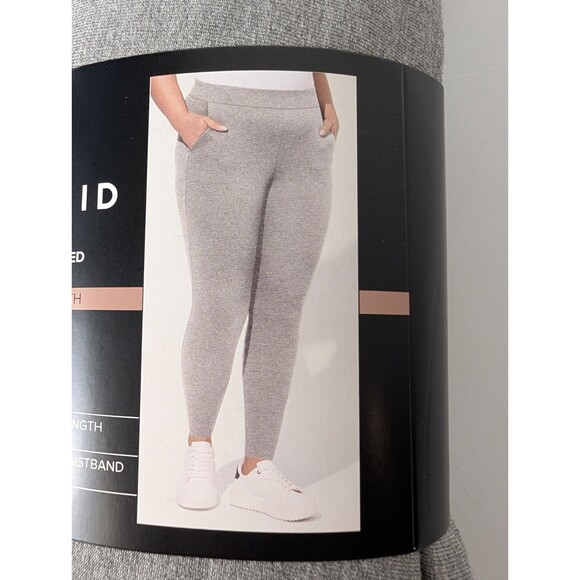 Torrid Fleece Lined Full Length Signature Leggings Pockets Heather Gray Size 2 - Picture 3 of 8